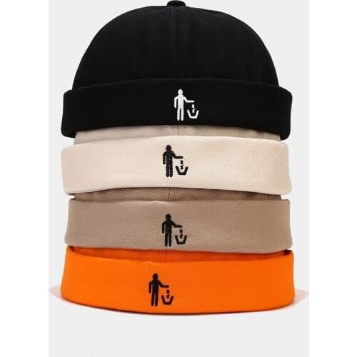 New Dockers Cap Spring Protable Skullcap for Men Womens Brimless Cap Hip-Hop Summer Dome Melon Cap Retro Casual Loop Beanie Hat