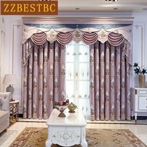ZZBESTBCChinese high-grade pink cashmere blackout curtains for bedroom living room kitchen curtains high quality custom curtains