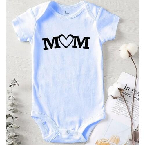 Love Print Mom Newborn Baby Boy Clothing Toddler Girl Romper Summer Fall Clothes for Babies Cotton Jumpsuit Kids Autumn
