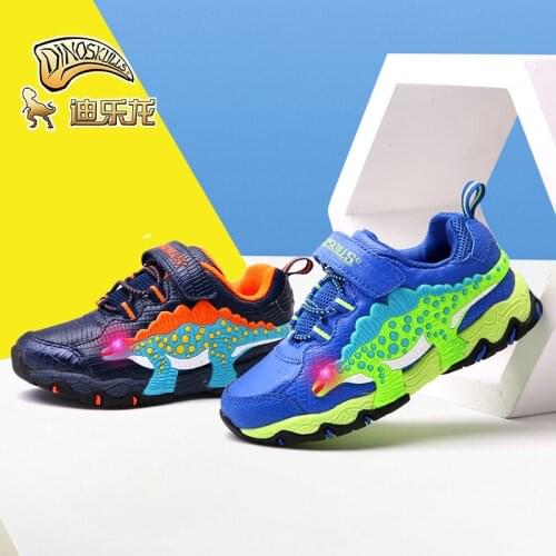 Dinoskulls Boys Shoes Childrens Luminous Sneakers Shoes for Boys Dinosaur LED Glowing Sneakers 2020 zapatillas de deporte