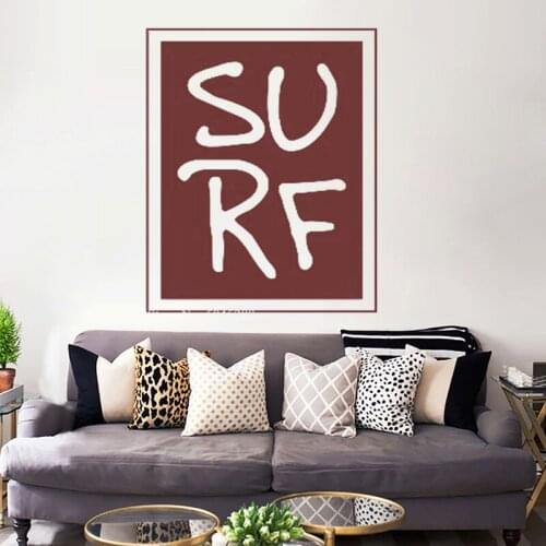 Summer Wall Stickers for Living Room Surf Wallpapers Decal Decal Paper Custom Color Environmental Protection Affordable Z205