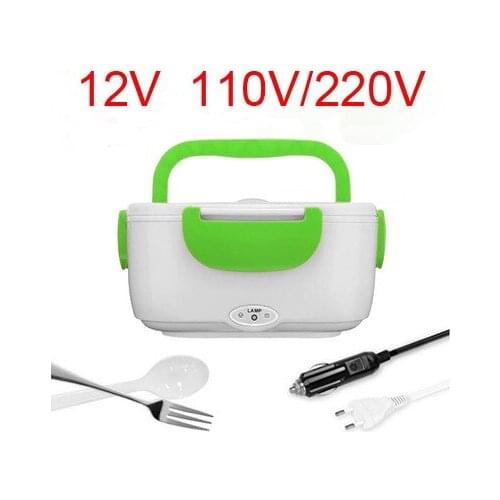 Mini Dual Use Car Home Heating Lunch Box Food Warmer Container Electric Lunch Kitchen Box Rice Cooker 110 220 12V EU US Plug