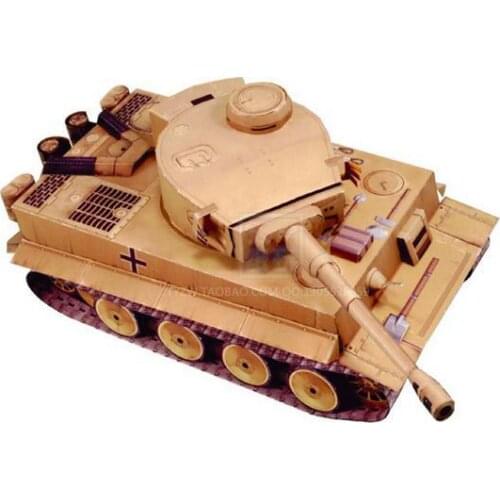 WWII German Tiger Tank military toys 3D paper art paper model