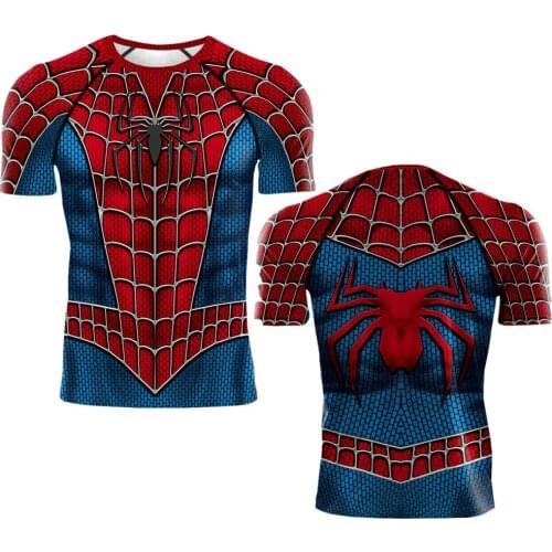 New Spider 3D Printed T shirts Men Raglan Sleeve Compression Shirts 2019 Long Sleeve Tops Male Cosplay Costume