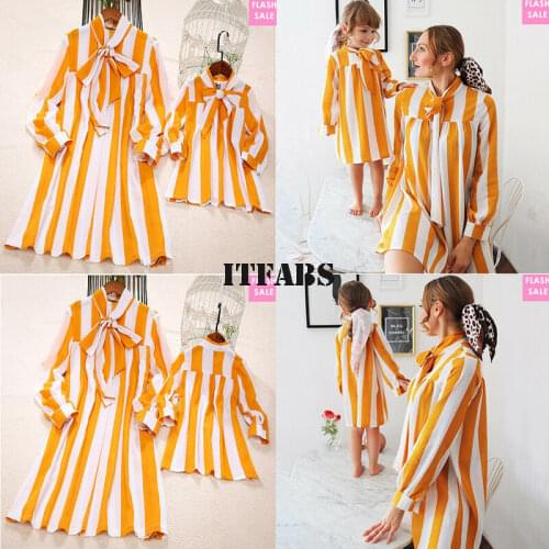 2019 Parent-child Mother and Daughter Clothes dress Family Matching Outfits Set