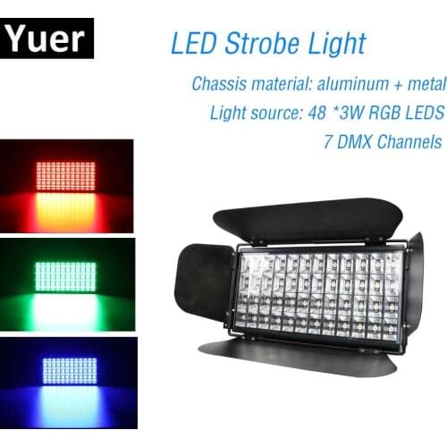 48X3W RGB LED Flashlight DMX Controller Stage Lighting Effect Disco Lights For Festival Parties Lights Wedding KTV Strobe Light