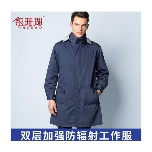 Silver coral double strengthen anti-radiation coat which fiber anti-radiation suits general SHD028 hooded men and women