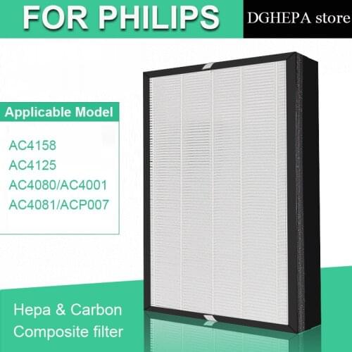 Replacement AC4158 AC4125 Activated Carbon HEPA Filter for Philips AC4080 AC4001 AC4081 ACP007 Air Purifier Composite filter