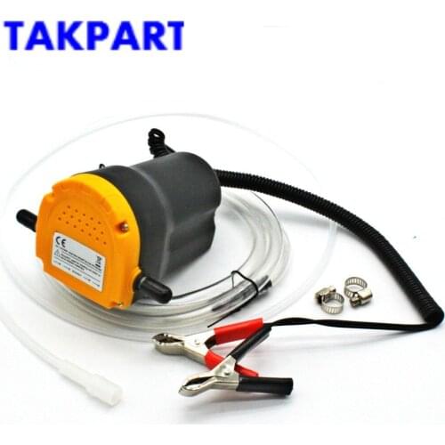 TAKPART 12v Motor Oil Diesel Extractor Scavenge Suction Transfer Change Pump Automotive Oil Change Pump