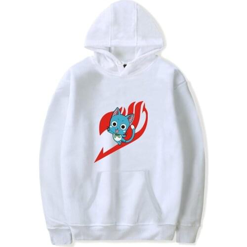 New Sunshine Sweatshirt Fashion Anime FAIRY TAIL Print Hoodie Mens and Womens Casual High Quality Comfortable White Hoodie
