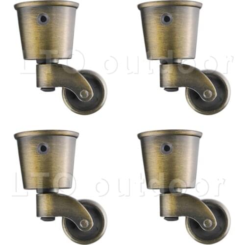Universal Wheel Metal Casters Silent Reinforce Furniture Casters Heavy Duty Furniture Legs Support Caster Zinc Alloy