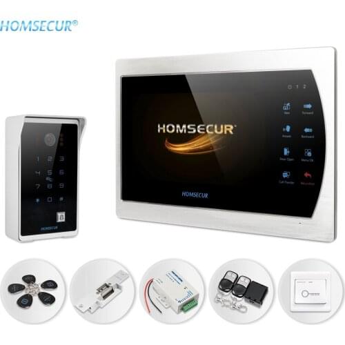 HOMSECUR AHD 7" Video Door Phone Intercom System with Password RFID Unlock Recording Snapshot Fail Safe Lock Remote Unlock