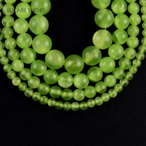 Wholasale Natural Stone Green Jades Round Beads For Jewelry Making 4/6/8/10mm Spacer Loose Beads Diy Bracelet Jewellery 15inches
