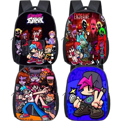 Funny Friday Night Funkin Backpack Kids Cartoon Kindergarten Bags Toddler School Bags Kawaii Plecak Mini Bookbags Children Gifts