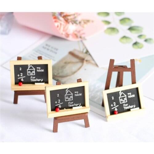 1:12 Dollhouse Wodden Easel Drawing BlackBoard Miniature Scene Accessories Simulation Household Products Kid DIY Home Decoration