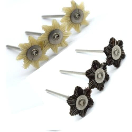 20pcs Jewelry Polish Rotary Brushes Hexagon Shape Jewelry Grinding Cleaning Tool