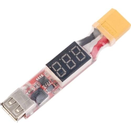 2S-6S Lipo Battery XT60 Plug to USB 5V 2A Charger Converter Adapter for Phone PC