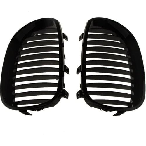 2x Durable Hood Car Grill Air Intake For BMW E60 5 Series 03-09 Black