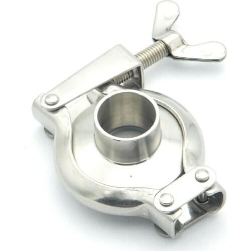 304SS Sanitary Pipe Fitting Set 51mm Pipe OD Sanitary Weld Ferrule + 2" Tri Clamp + Silicon Gasket + End Cap For Home Brew