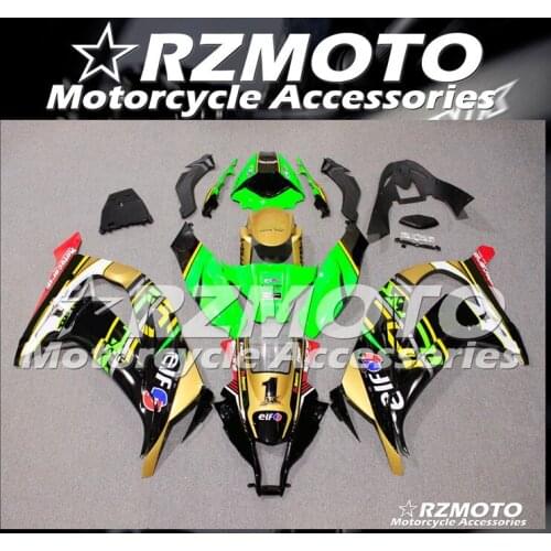 4 Gifts New ABS Fairings Kit Fit for kawasaki Ninja ZX-10R 2011 2012 2013 2014 2015 10R 11 12 13 14 15 body set golden green