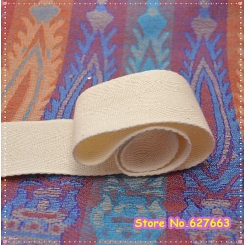 40mm natural color herringbone twill Cotton Tape for Binding , 30M/lot Free Shipping