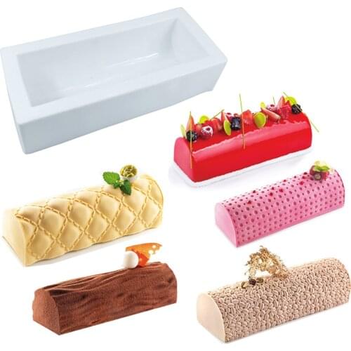 5Pcs Wood Heart Flowers Shape Texture Silicone baking Mat Cake Molds