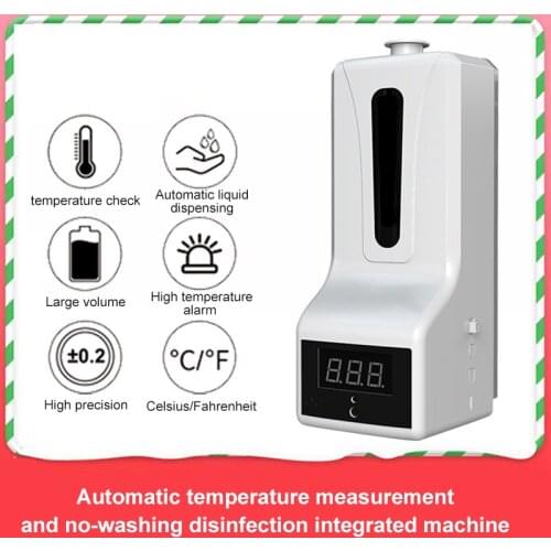 750mL Automatic Disinfection Hand Sanitizer Gel Soap Dispenser With Digital Display Thermometer Automatic Sensor Soap Dispenser