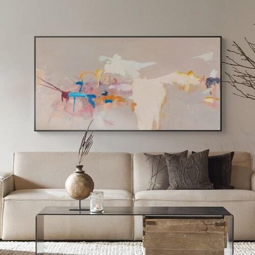 Color Ink Paintinghand-painted Art Abstract Modern Living Room With Decorative Painting Two Paintings Backdrop Entrance