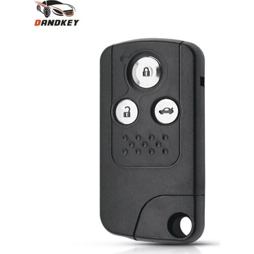 Dandkey 3 Buttons Replacement Remote Car Key Case For Honda CRV Accord Civic Odyssey Intelligent Smart Keyless Entry Control