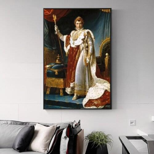 European Portrait of Classical Napoleon Court Oil on Canvas Paintings Art Posters and Prints Wall Art Pictures for Living Room