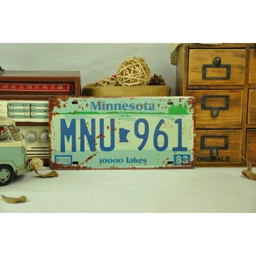Manufacturers, wholesale all kinds of vintage cars painted metal bar cafe clothing store digital license plate decorative painti
