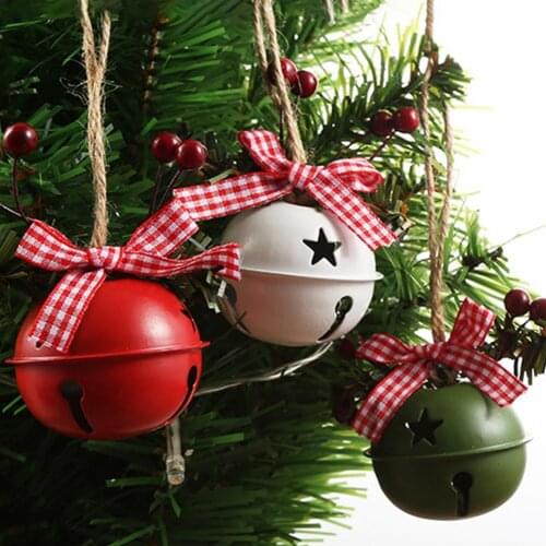 Jingle Bells Christmas Bell Metal Bell Ornament Tree Hanging Pendant For Christmas Decorations New Year Party Kids Toys