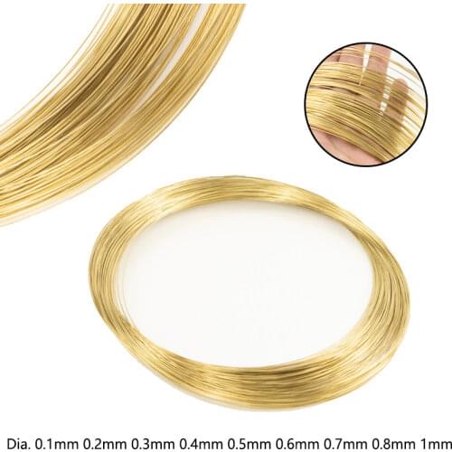 Brass Wire Diameter 0.5mm 0.6mm 0.8mm 1mm,Long 10meter for DIY Model Material Make Shape Metal Brass Wire