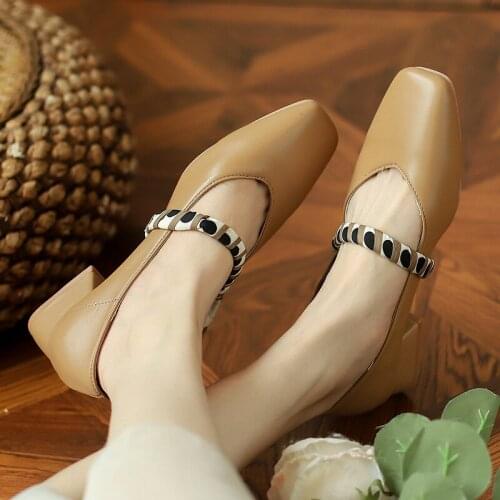 Hot Sale Mary Jane Shoes Women 2021 New Womens All-match Peas Single Shoes Fashion Trend Comfortable Womens Shoes