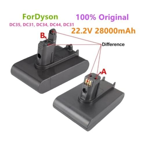 22.2V 28000mAh ( Fit Type A and B) Li-ion Vacuum Battery for Dyson DC35, DC45 DC31, DC34, DC44, DC31 Animal, DC35 Animal & 28Ah