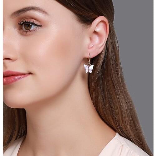 Cute Fashion Butterfly Earrings for Women Street Style Drop Earrings Korean Dangle Jewelry Gifts