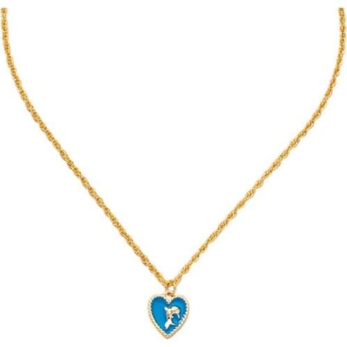 Fashion New Resin Heart-Shaped Dolphin Necklace Party Gold Clavicle Chain Necklace for Women Friendship Jewelry Gifts