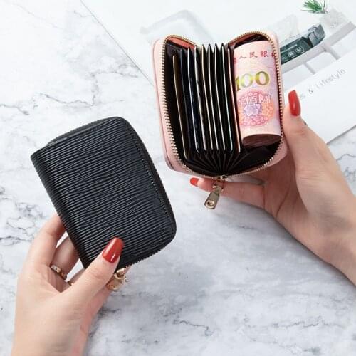 Fashion Business Card Holder Women/men Black/green/blue/brown/red Bank/ID/credit Card Holder Wallet for Cards Case Prevent RFID