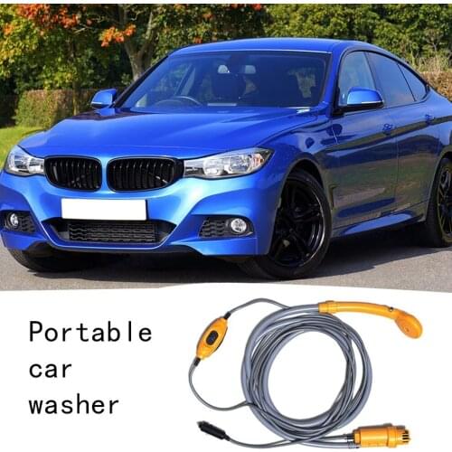 Car Washer 12V Portable Car Shower Washer Set Electric Pump Outdoor Camping Car Wash Travel Cleaning Tool