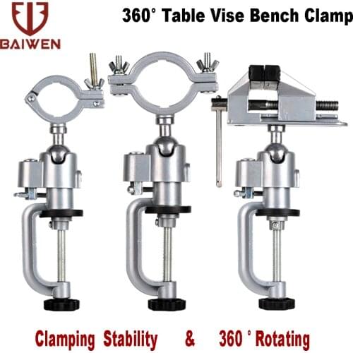 36mm-43mm 360 Degree Table Bench Clamp Vise Electric Drill Rack Support Holder Multifunctional Bracket For Grinder Rotary Tool