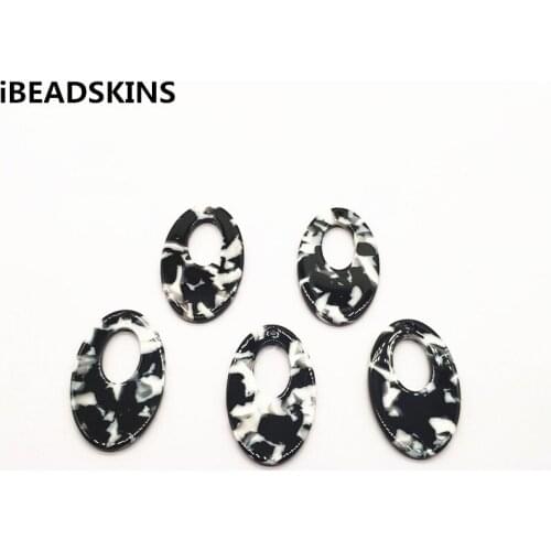 New arrival! 38x23mm 50pcs/lot acetic acid oval-shape charms for earrings accessories/Earring parts Jewelry Findings making