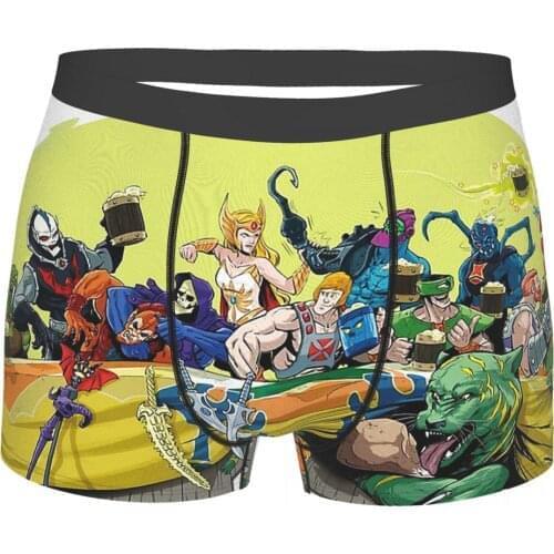 Dinner He-Man and the Masters of the Universe Battle Cat Grayskull Anime Underpants Cotton Panties Male Underwear Print
