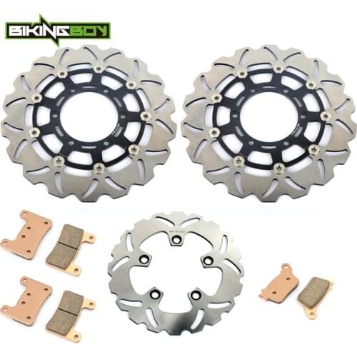 BIKINGBOY For Suzuki GSXR GSX-R 1000 2009 2010 2011 Front Rear Brake Discs Disks Rotors Pads 310mm 220mm Stainless Steel Set