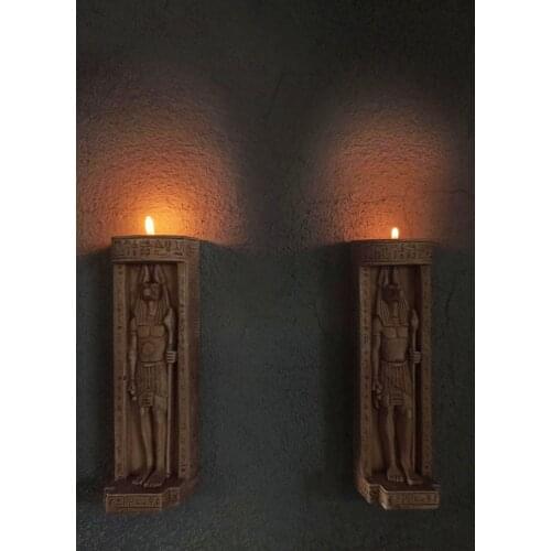 2 PCS Anubis Tealigh Candle Holder Ancient Egypt - FREE SHIPPING home decor wall decor wall decoration mummy