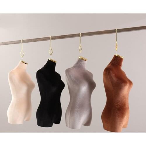 Hanging Wedding Dress Female Model Hanging Display Stand Half Body Female Dress Hanging Mannequin