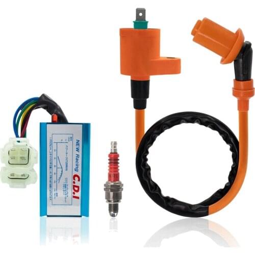 Performance AC 6-Pins CDI & Ignition Coil Spark Plug For Honda XR50 XR70 XR70R XR80R XR100 XR100R