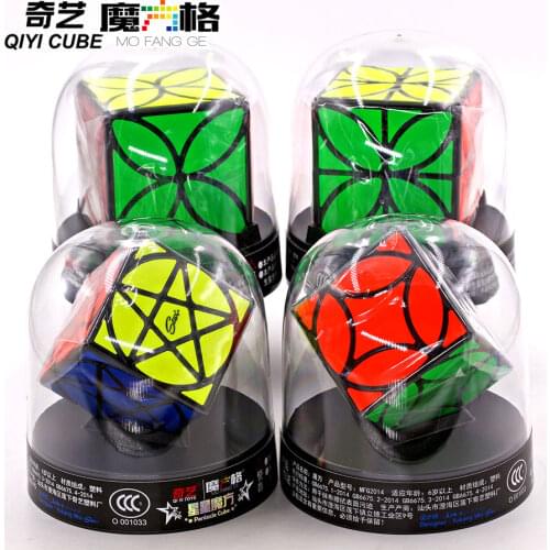 QiYi Magic Cube MoFangGe Clover Plus Pentacle Star Chinese Coin Puzzle Cubes Stickers Magic Puzzles Professional Educational Toy