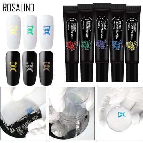 ROSALIND Gel Polish Stamping Paint Hybrid Lacquer Vernis Semi Permanent UV Nail Polishes Nail Art Manicure Stamping Plate