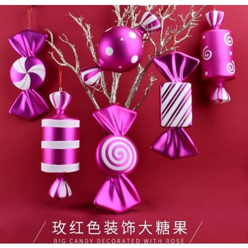 Christmas Day Decorations Rose Red 40CM Candy Props Pendant Wedding Shooting Stage Decoration Pendant Decoration