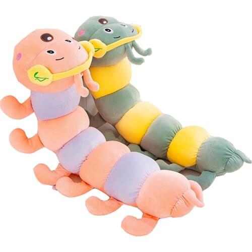 Pink Green Caterpillar Plush Toys Cartoon Birthday Gift Children Christmas Birthday Plush Gift